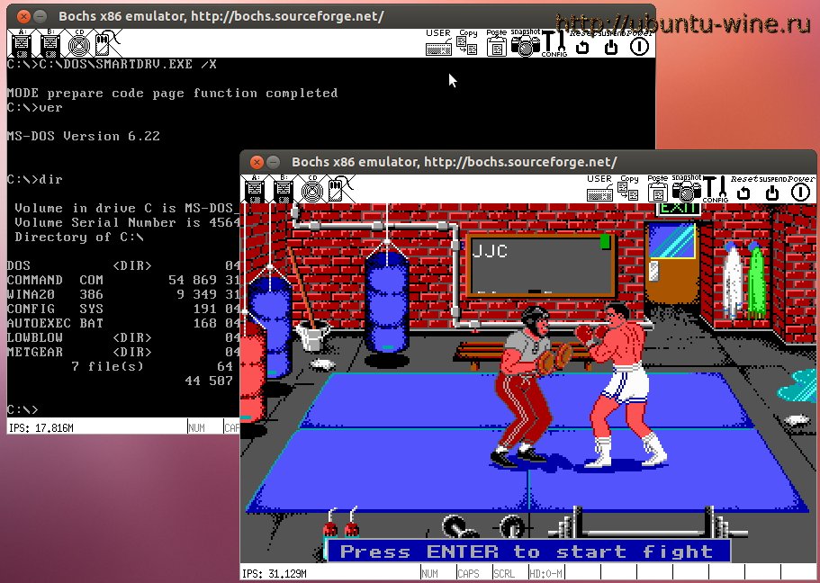 bochs vs dosbox